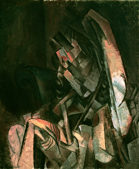 Pablo Picasso, ‘Femme assise dans un fauteuil (Woman Sitting in an Armchair)’, 1910, Painting, Oil on canvas, Fondation Beyeler