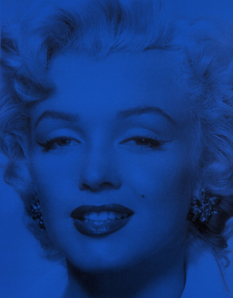 Russell Young, ‘Marilyn Superstar (Half Moon Blue and Black) A/III’, 2015, Print, Sérigraphie sur toile de lin / Screen Print on Linen, Galerie de Bellefeuille