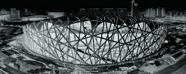 Shi Guorui 史国瑞, ‘Bird’s Nest Stadium 15 Jan 2008’, 2008, Photography, Gelatin silver print, Kunstmuseum Bern