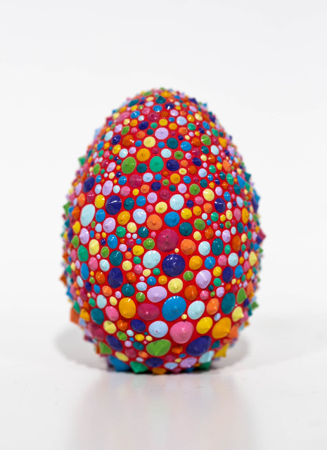 PJ Linden, ‘Confetti Control Egg ’, 2021, Sculpture, Acrylic, dimensional paint, wood, Paradigm Gallery + Studio