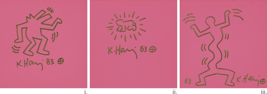 Keith Haring - I. UNTITLED (DOG) II. UNTITLED (BABY) III. UNTITLED (FIGURE) (3 WORKS)