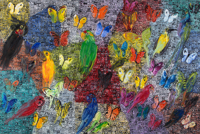 Hunt Slonem, ‘5th Dimension’, 2016, Painting, Oil on canvas, Rosenbaum Contemporary