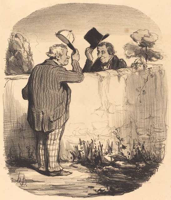 Honoré Daumier, ‘Deux bons voisins’, 1847, National Gallery of Art, Washington, D.C.