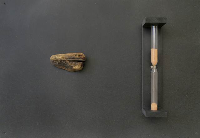 Cécile Beau, ‘Particules #8’, 2015, Mixed Media, Stone, hourglass, wood, 22,48m2