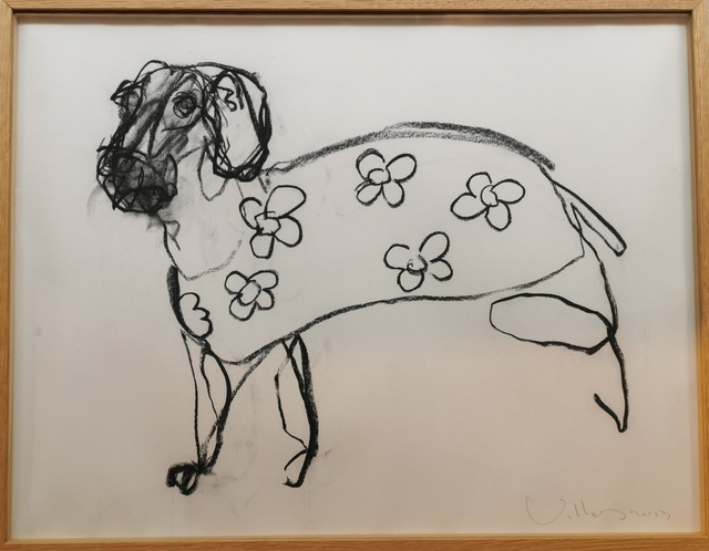 Patrick Villas, ‘Small domestic dog’, 2013, Drawing, Collage or other Work on Paper, Charcoal on Paper, Galerie Bayart
