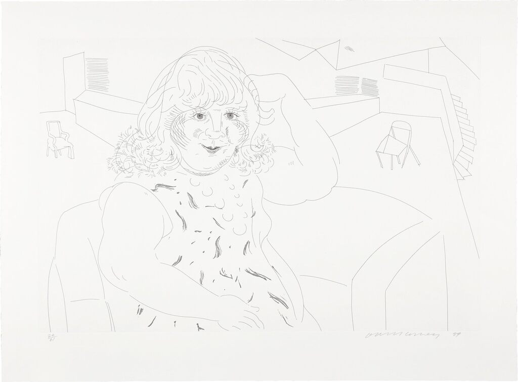 David Hockney - Ann in the Studio (G. 1191, M.C.A.T. 258)