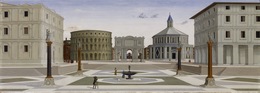 Fra Carnevale, ‘The Ideal City’, ca. 1480-1484, Painting, Oil and tempera on panel, Walters Art Museum