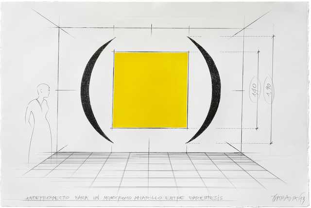 Horacio Zabala, ‘Anteproyecto para monocromos entre paréntesis’, 2013, Herlitzka + Faria