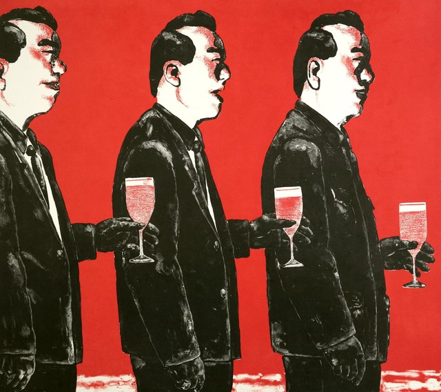 Su Xinping 苏新平, ‘Comrade and Toast Series No. 4’, 2006, Print, Lithograph on paper, Addicted Art Gallery