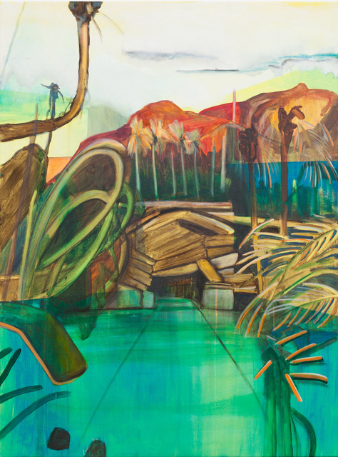 Louise Thomas, ‘Two Rocks Two Palms’, 2013, Painting, Oil and acrylic on linen, BISCHOFF/WEISS