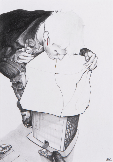 Andrew Ingram, ‘Odd Tower’, 2010, Drawing, Collage or other Work on Paper, Pencil and ink on paper, Tate Ward Auctions
