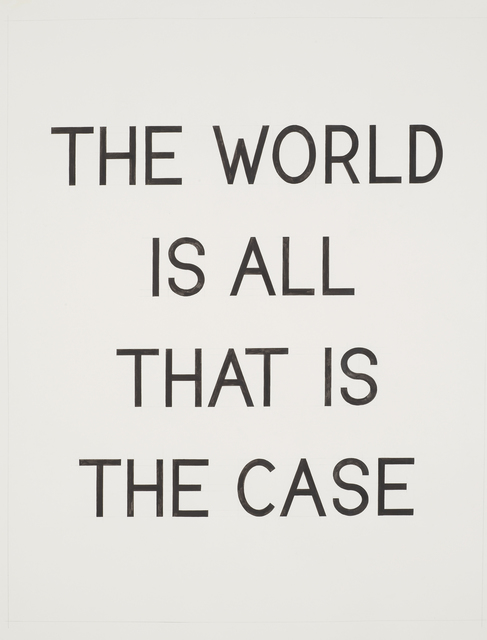 Charles Avery, ‘Untitled (The world is all that is the case)’, 2016, GRIMM