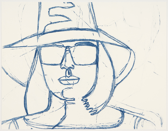 Alex Katz, ‘White Hat and Sunglasses’, 2008, Graphicstudio USF