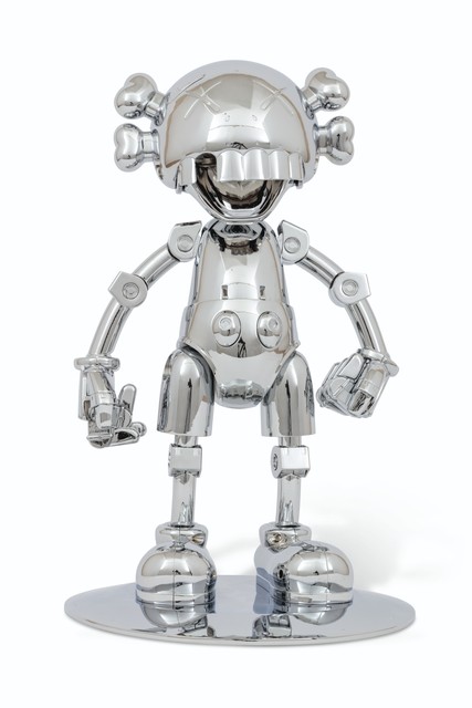 KAWS, ‘No Future Companion (Hajime Sorayama Version, Silver Chrome)’, 2008, Sculpture, Silver chrome coated metal figure, Hang-Up Gallery