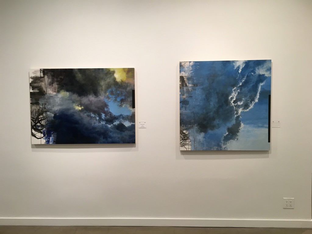 Peter Roux "Suspension (East Sky) IX" (left) and "Suspension (East Sky) X" (right)
Peter Roux "Suspension (East Sky) IX" (left) and "Suspension (East Sky) X" (right)