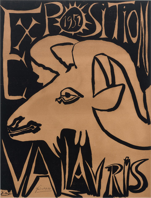 Pablo Picasso, ‘Exposition Vallauris (B. 1257; Czwiklitzer 11)’, 1952, Print, Linocut, on cream wove paper, Doyle