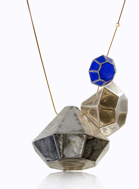Orsolya Losonczy, ‘Untitled, Necklace’, 2018, Fashion Design and Wearable Art, Muscovite, 14K gold, acrylic paint, resin, TRECE SIN 3