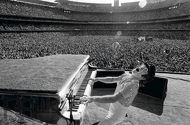 Terry O'Neill, ‘Elton John Dodger Stadium, Howling’, 1975, Photography, Archival C-Print, Mouche Gallery