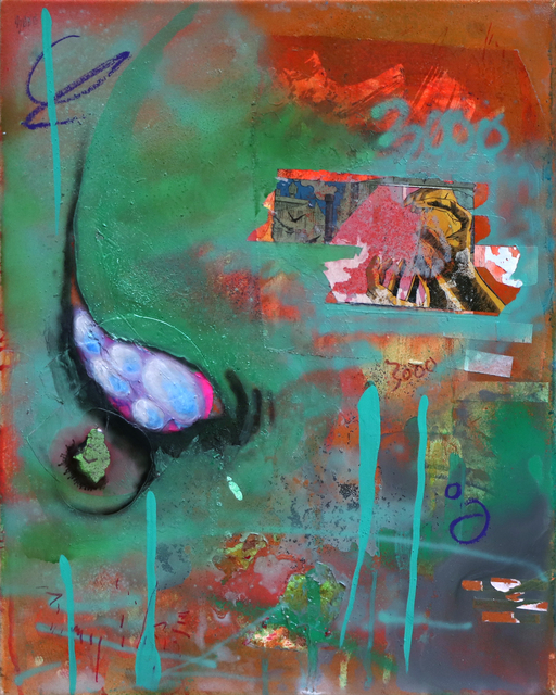 Neil Maguire, ‘Burning Eye’, 2019, Painting, Acrylic painting with mixed media, Corkin Gallery