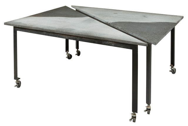 ‘Pair of Rei Kawakubo Granite and Iron Tables, Paolo Pallucco for Comme des Garçons’, circa 1985, Design/Decorative Art, Doyle