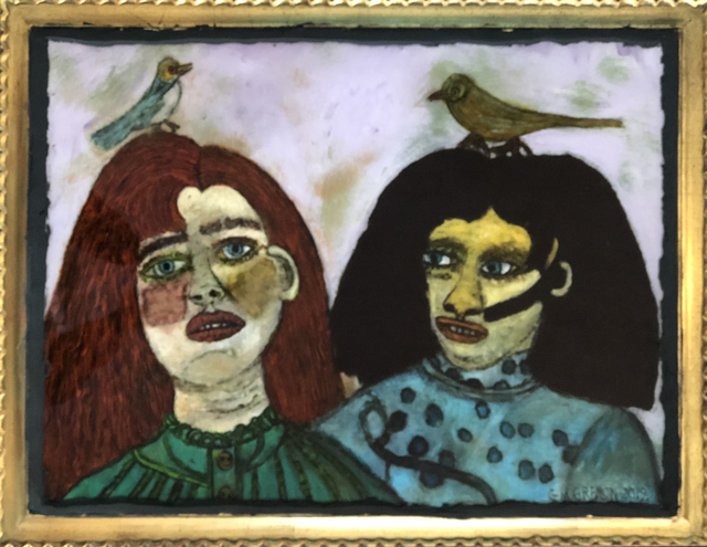 Gregory Grenon, ‘Our First Lessons’, 2019, Painting, Reverse oil on glass, framed, Friesen Gallery