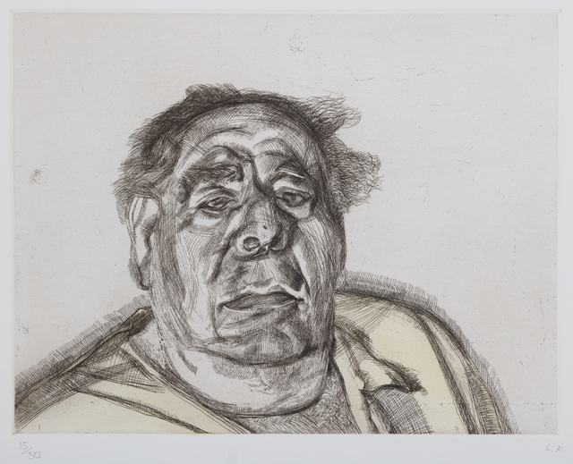 Lucian Freud, ‘Lord Goodman in his Yellow Pyjamas’, 1987, Marlborough
