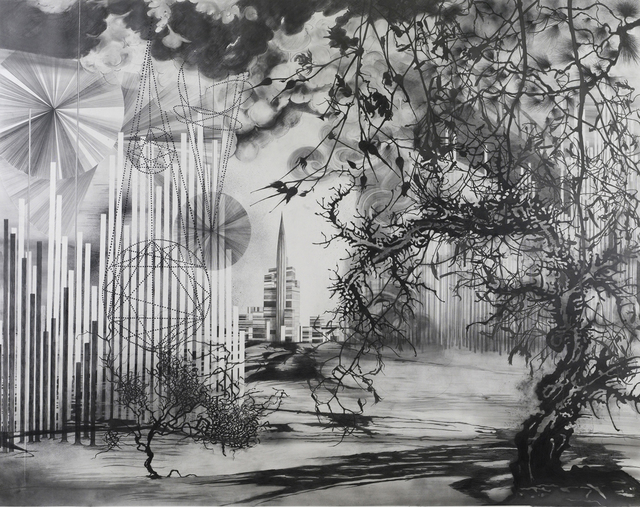 Katja Davar, ‘The Fabric of Life’, 2008, Drawing, Collage or other Work on Paper, Pencil, graphite power and ink on paper, Kadel Willborn