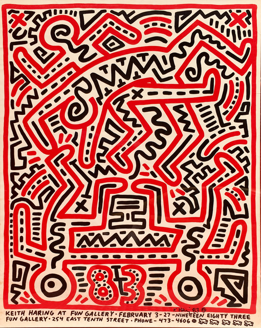 Keith Haring, ‘Fun Gallery Exhibition Announcement’, 1983, Woodward Gallery