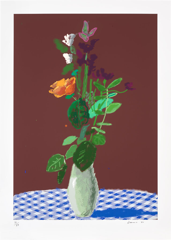 David Hockney - 7th March 2021, More Flowers on a Table