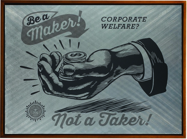 Shepard Fairey, ‘Corporate Welfare’, 2015, Underdogs Gallery