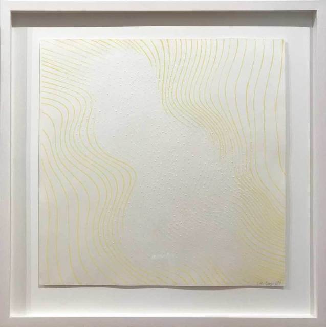 Günther Uecker, ‘Welle gelb’, 1965, Print, Embossing and lithograph on vellum, Galerie Kellermann