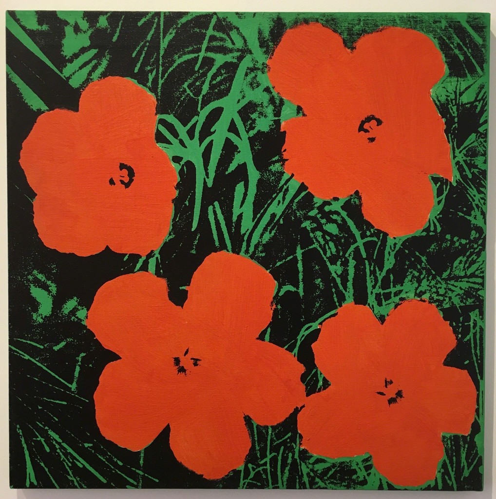 Sturtevant Warhol Flowers, 1965, synthetic polymer paint & silkscreen ink on canvas. Sturtevant Warhol Flowers, 1965, synthetic polymer paint & silkscreen ink on canvas.