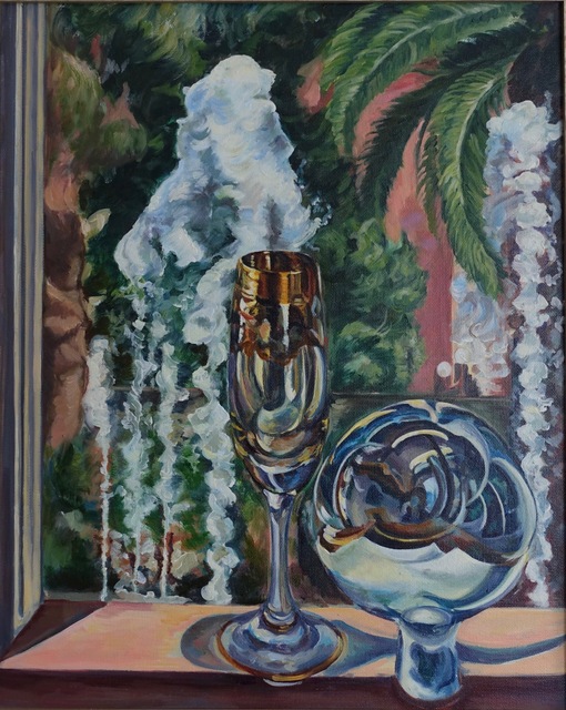 Dido Powell, ‘Reflections Dance with Fountain’, 2017, NoonPowell Fine Art