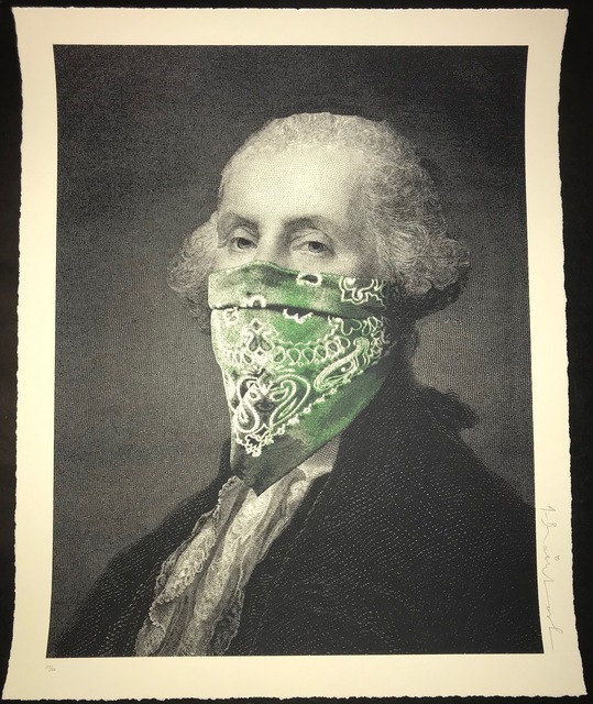 Mr. Brainwash, ‘"George Washington President's Day Bandanna" ’, 2018, Print, Screen Print On Paper, New Union Gallery