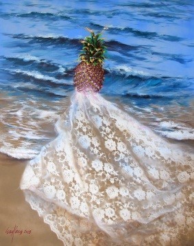 Yeo Eng Peng, Monarch Train, 2018, acrylic and oil on canvas, 120cm x 150cm
Nature plays an important role in Yeo Eng Peng’s psyche, which provides the inspiration that he draws upon to paint. His meticulous skill of creating realistic imageries, particularly of pineapples and palm oil fruit, not only portray the imbued beauty of nature but offers veiled references to the importance of success and well-being, harmony and the need to protect and preserve the environment. Yeo Eng Peng, Monarch Train, 2018, acrylic and oil on canvas, 120cm x 150cm
Nature plays an important role in Yeo Eng Peng’s psyche, which provides the inspiration that he draws upon to paint. His meticulous skill of creating realistic imageries, particularly of pineapples and palm oil fruit, not only portray the imbued beauty of nature but offers veiled references to the importance of success and well-being, harmony and the need to protect and preserve the environment.