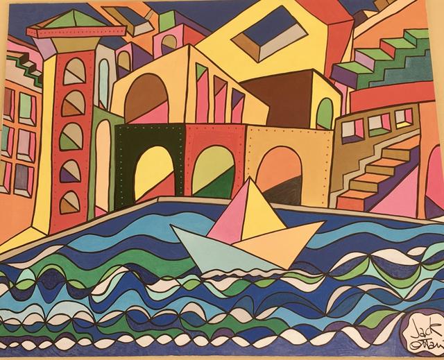 Jack Ottanio, ‘San Marco 2050’, 2020, Painting, Acrylic on canvas, SmART Coast Gallery