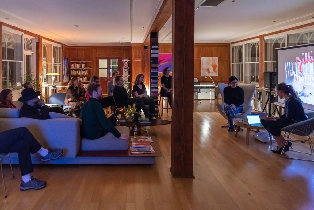 Photos of Jillian Mayer intimate talk in London 2018. Photo: Annka Kultys Gallery (Damian Griffiths) Photos of Jillian Mayer intimate talk in London 2018. Photo: Annka Kultys Gallery (Damian Griffiths)
