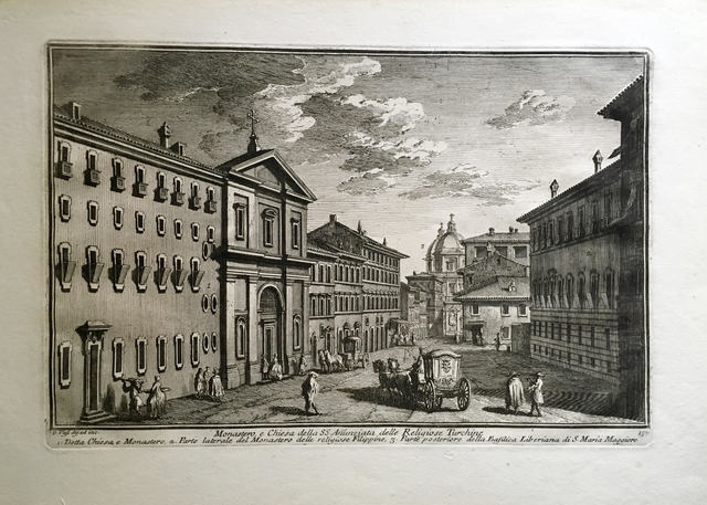 Giuseppe Vasi, ‘Monastero e Chiesa della SS Anunziata delle Religiose Turchine Plate 157 from Delle Magnificienze di Roma Antica e Moderna’, 1747-1761, Print, Etching, Pia Gallo