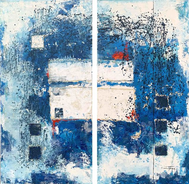 SR Rodrigues, ‘Beleza II ’, 2020, Painting, Different layers of paint and material are used on linen to create transparency, color depth and relief., AbrahamArt