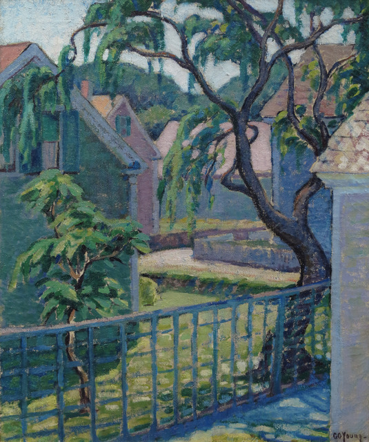 Gladys G. Young, ‘Backyard Scene’, Painting, Oil on canvas, Vose Galleries