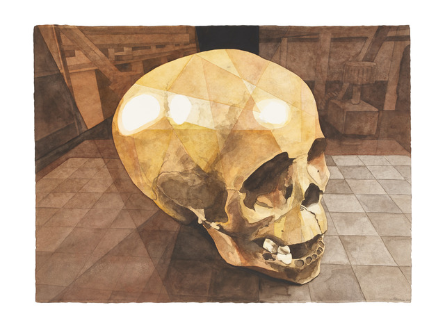 Walter Oltmann, ‘Child Skull IV’, 2015, Painting, Watercolours, Goodman Gallery