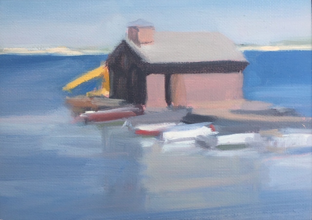 Diana Horowitz, ‘Small Fishing Wharf’, 2017, Painting, Oil on Linen, The Schoolhouse Gallery