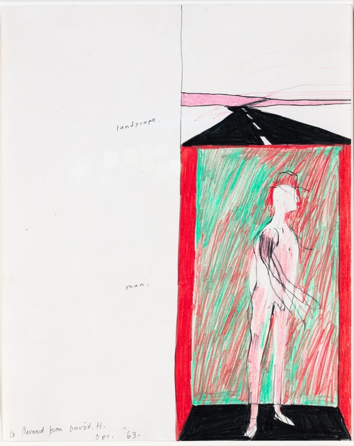 David Hockney, ‘Landscape and Man’, 1963, Kasmin
