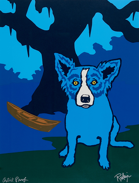 George Rodrigue, ‘Row with me Henry’, 1995, Print, Screenprint in colors (framed), Rago/Wright