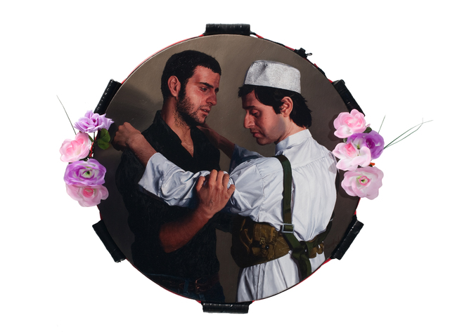 Steve Mumford, ‘The Great Good Friends, (Suicide Bomber), ’, 2010, Painting, Oil on linen and mixed media, Postmasters Gallery