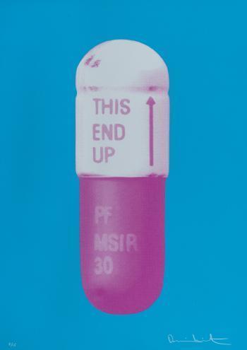 Damien Hirst - The Cure - Vivid Blue/Cloudy Pink/Candy Floss Pink