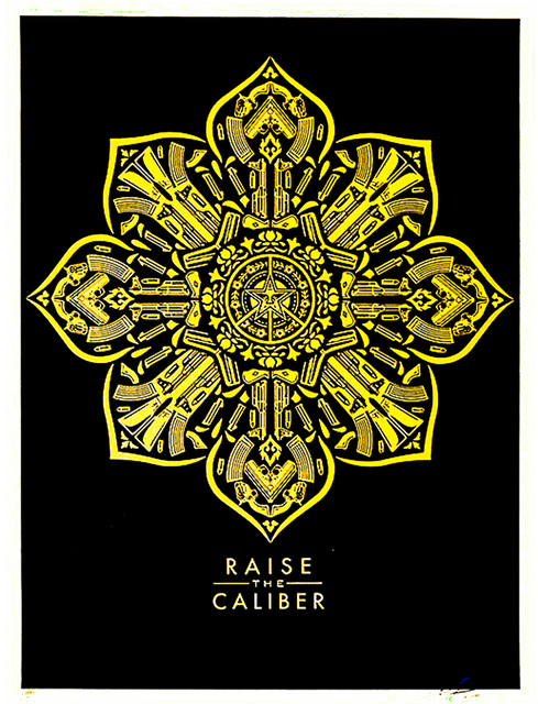 Shepard Fairey (OBEY), ‘RAISE THE CALIBER’, 2015, Silverback Gallery