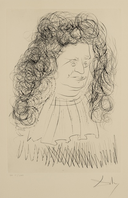 Salvador Dalí, ‘Portrait of La Fontaine (Field 74-1-A; M&L 653d)’, 1974, Forum Auctions