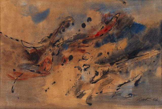 Mak Kum Siew, ‘Untitled (Abstract)’, 1963, Painting, Watercolour and ink on paper, 33 Auction