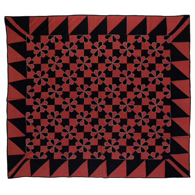 ‘Hearts And Gizzards’, 1880, Textile Arts, Satin de coton, PIASA